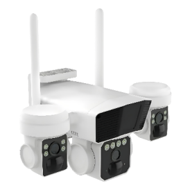 WPS008-G 2MP+2MP+2MP Pixel Motion Detection, Support Horizontal PTZ 270°, Vertical 90. Support two-way voice 16000 mAh battery, 10 watt solar panel