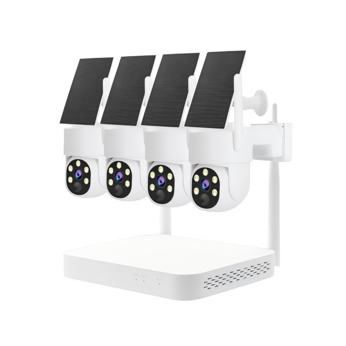 NK7-4H-4MPW Wifi connection, 100% completely wireless IR + intelligent detection, quick start video sound and light alarm, intelligent alert standard 3W solar panel IP65 waterproof grade