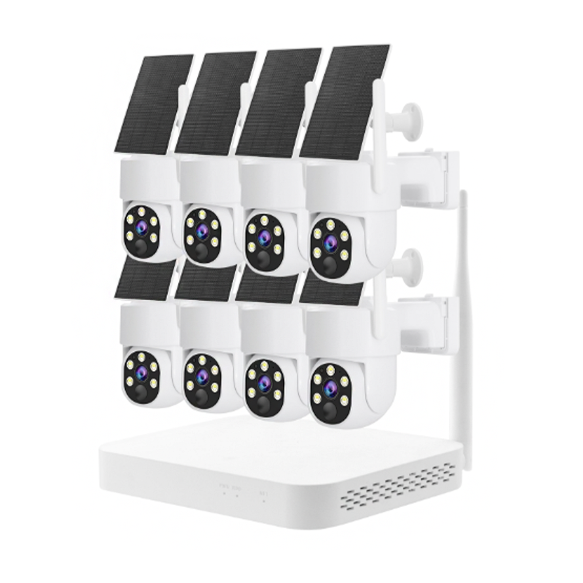 NK7-8H-4MPWBuilt-in wireless Internet card 8-way host comes standard with 4 cameras, camera remote monitoring, view anytime, anywhere IP65 waterproof grade, no fear of wind and rain