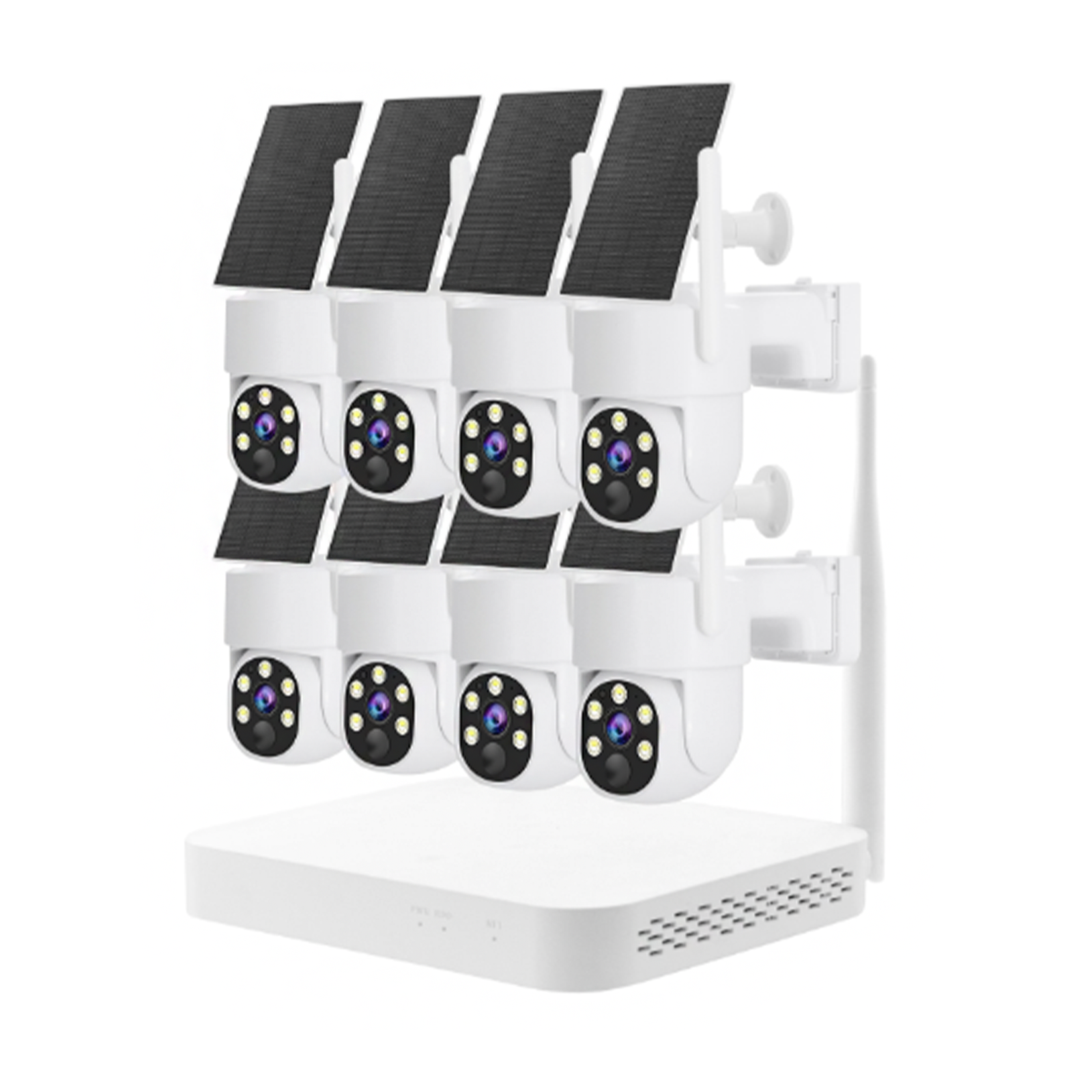 NK7-8H-4MPWBuilt-in wireless Internet card 8-way host comes standard with 4 cameras, camera remote monitoring, view anytime, anywhere IP65 waterproof grade, no fear of wind and rain