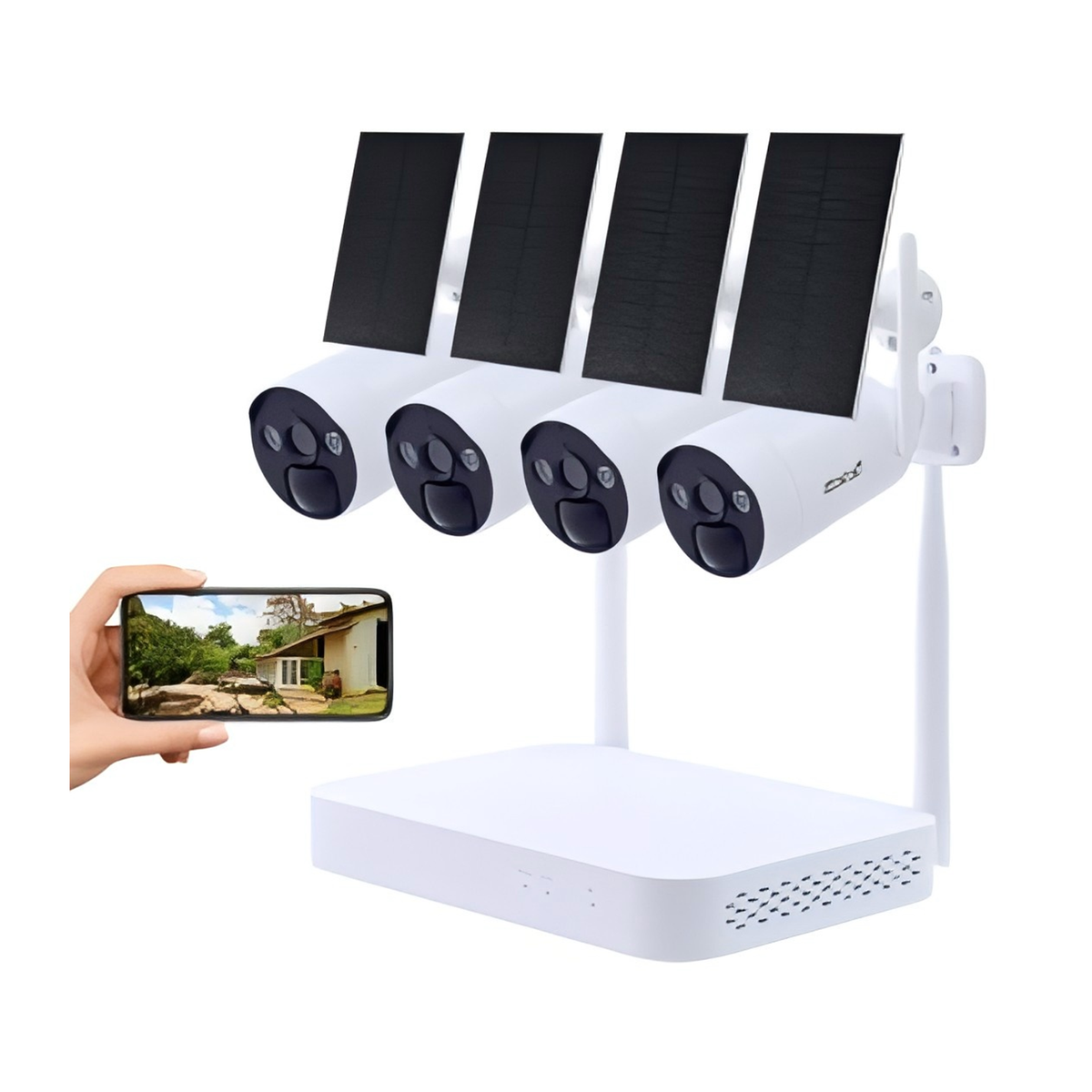 NS1-4H-4MP WWireless Internet dedicated WIFI module signal stability 8-channel host standard with 4 or 8 cameras 4 megapixel sound and picture synchronization IP65 waterproof grade fearless wind and rain