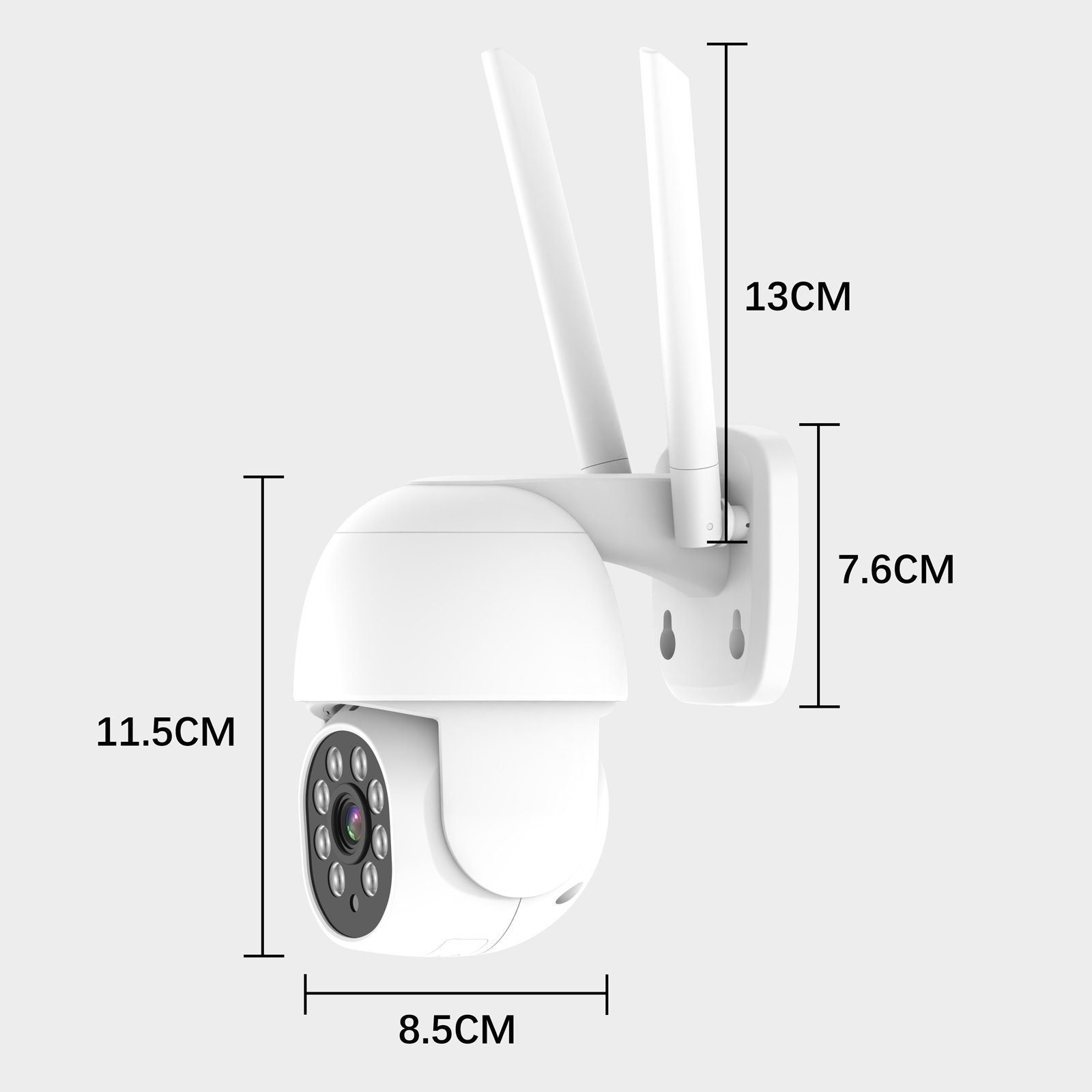 P18 3 million HD pixels, horizontal rotation of 355 degrees, intelligent detection, support for cloud storage, device alarm, client remote monitoring, intelligent mobile tracking, suitable for outdoor monitoring